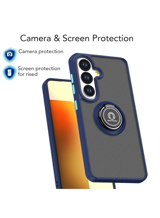 Case for Samsung Galaxy S26 5G with Ring Stand, Matte Translucent Shockproof Bumper Protective Cover for Samsung Galaxy S26 - Image 5